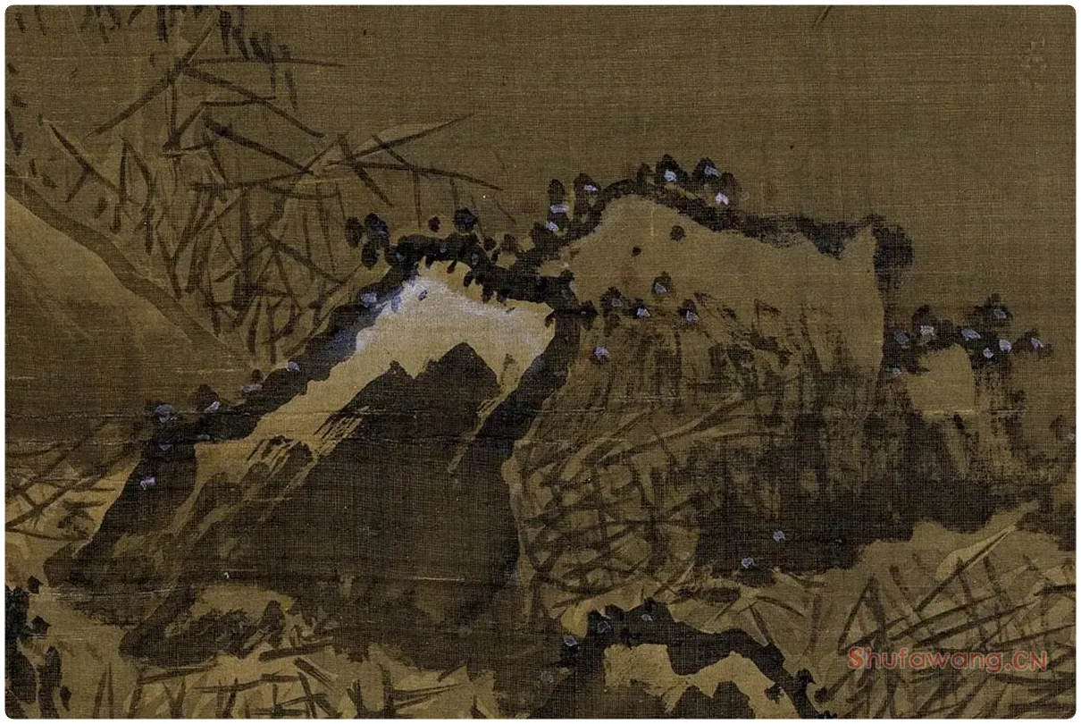 传夏圭《雪屐探梅图》局部 (3)