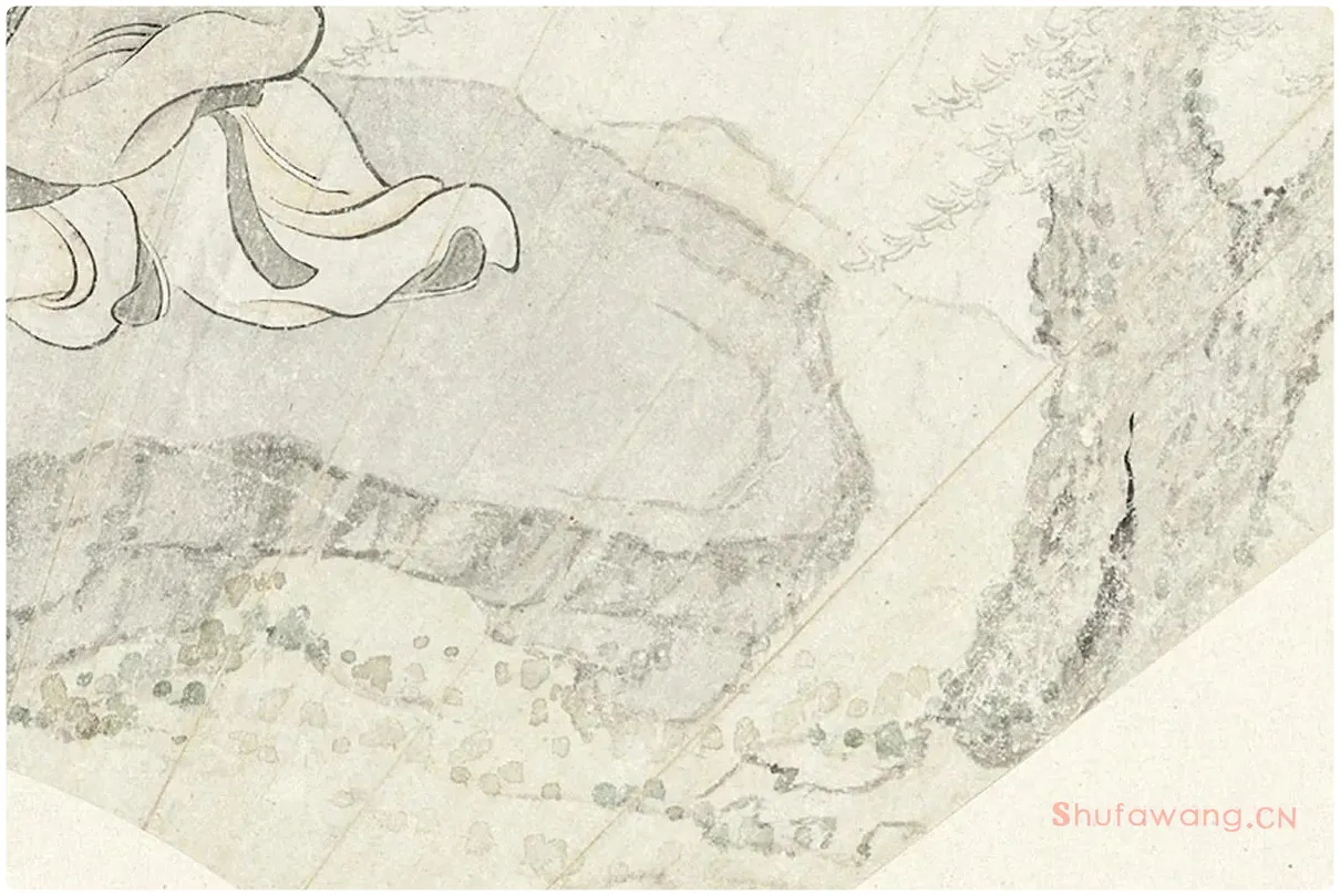 陈洪绶《柳荫观鱼图》局部 (3)