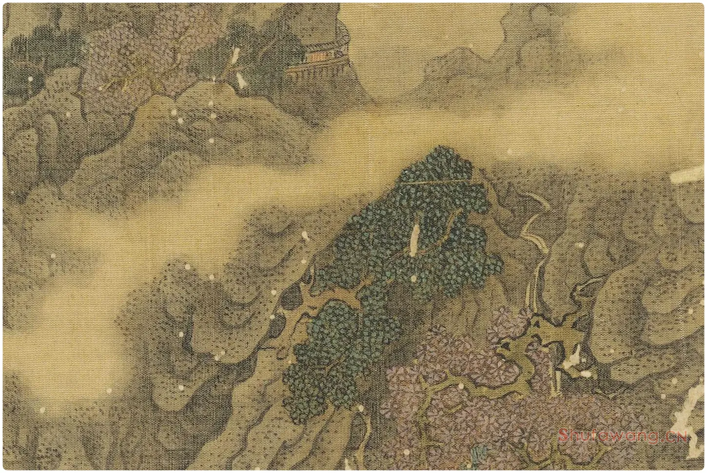 赵澄《仿范宽飞泉栈道图》局部 (2)