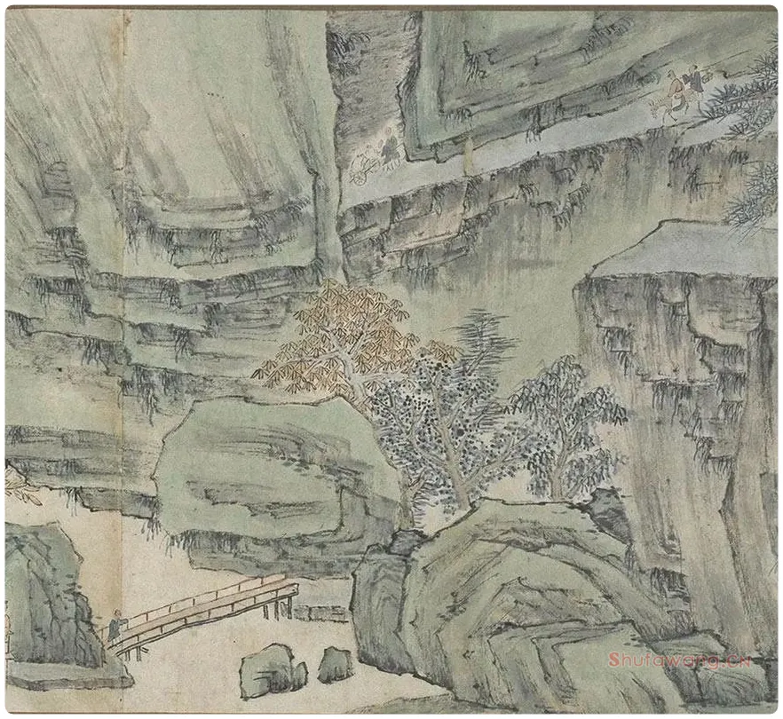 萧云从山水画长卷《秋山行旅图》_11