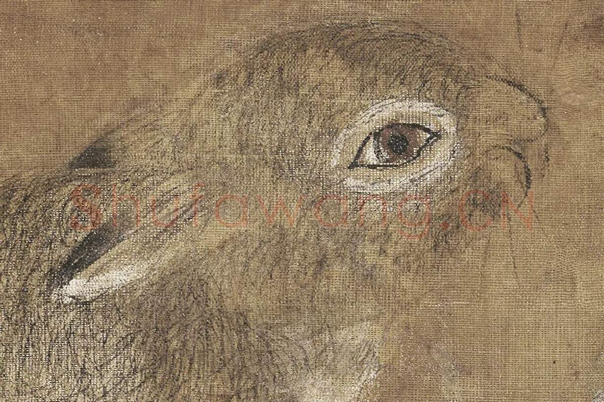 辽《竹雀双兔图》高清大图局部细节 (2)