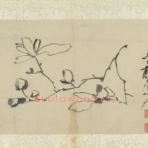 徐渭《水墨画辛夷》页