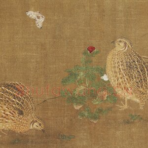 李安忠《鹌鹑图》