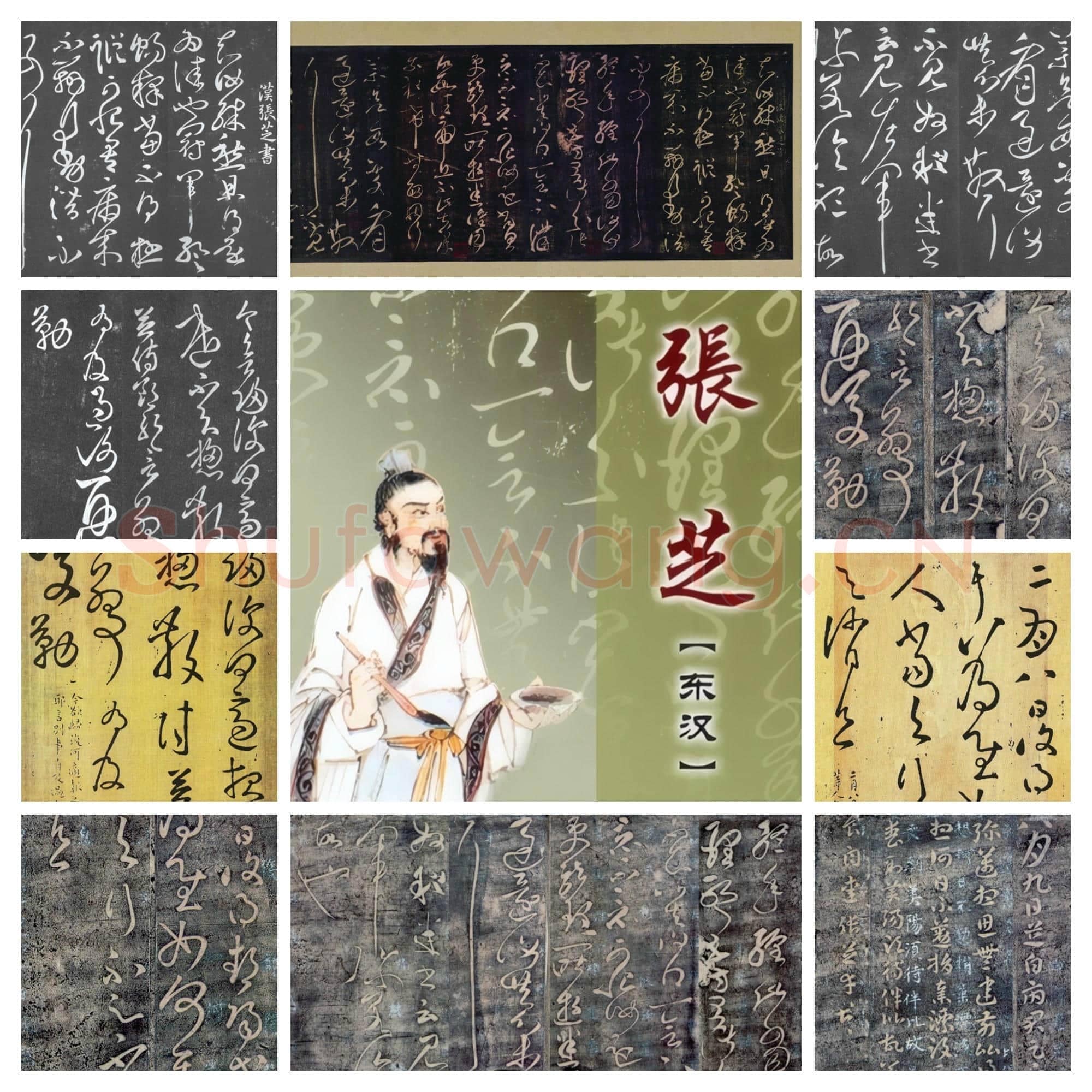 张芝人物画像及作品图片