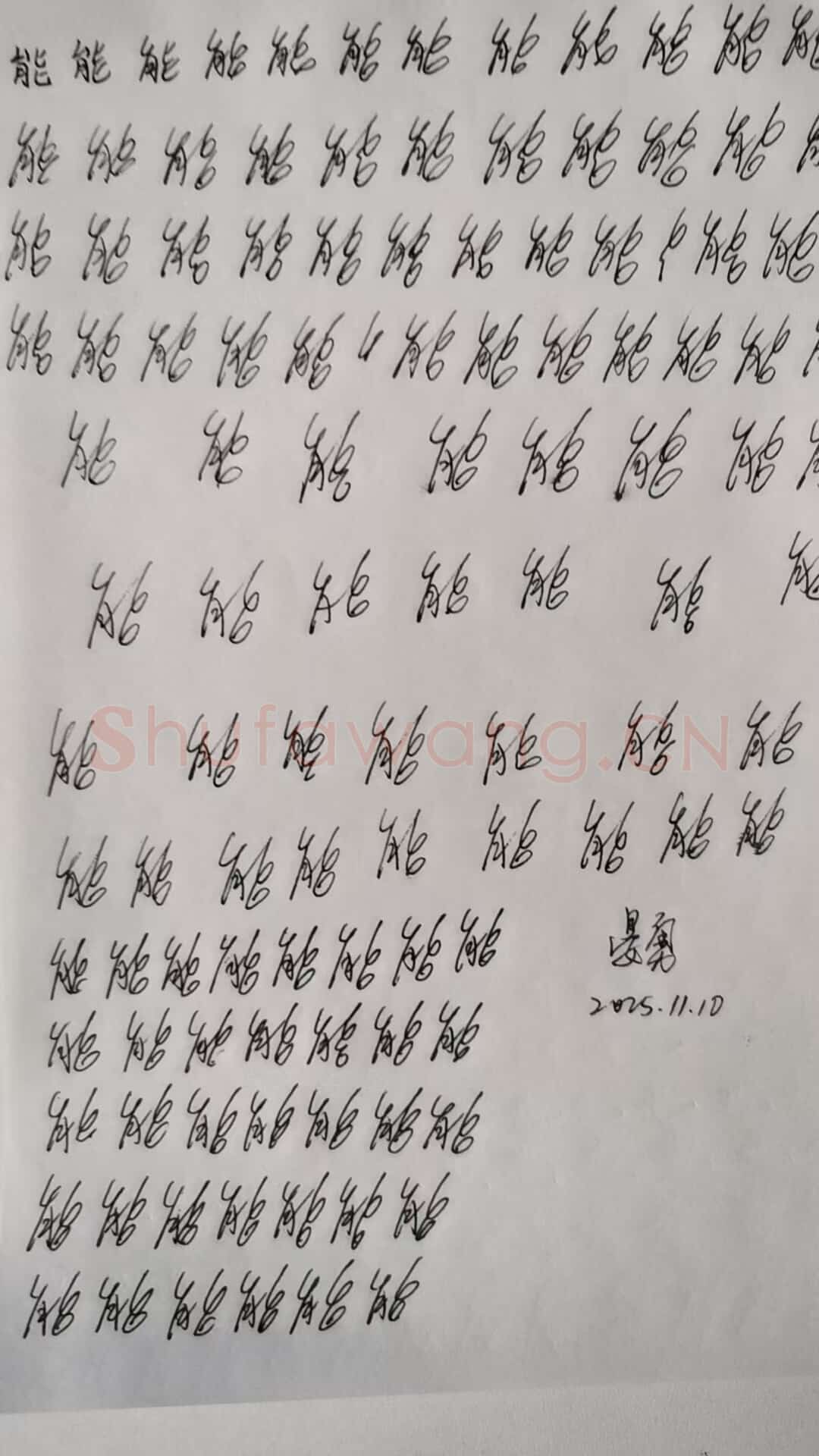 晏勇 原创硬笔作品 能字