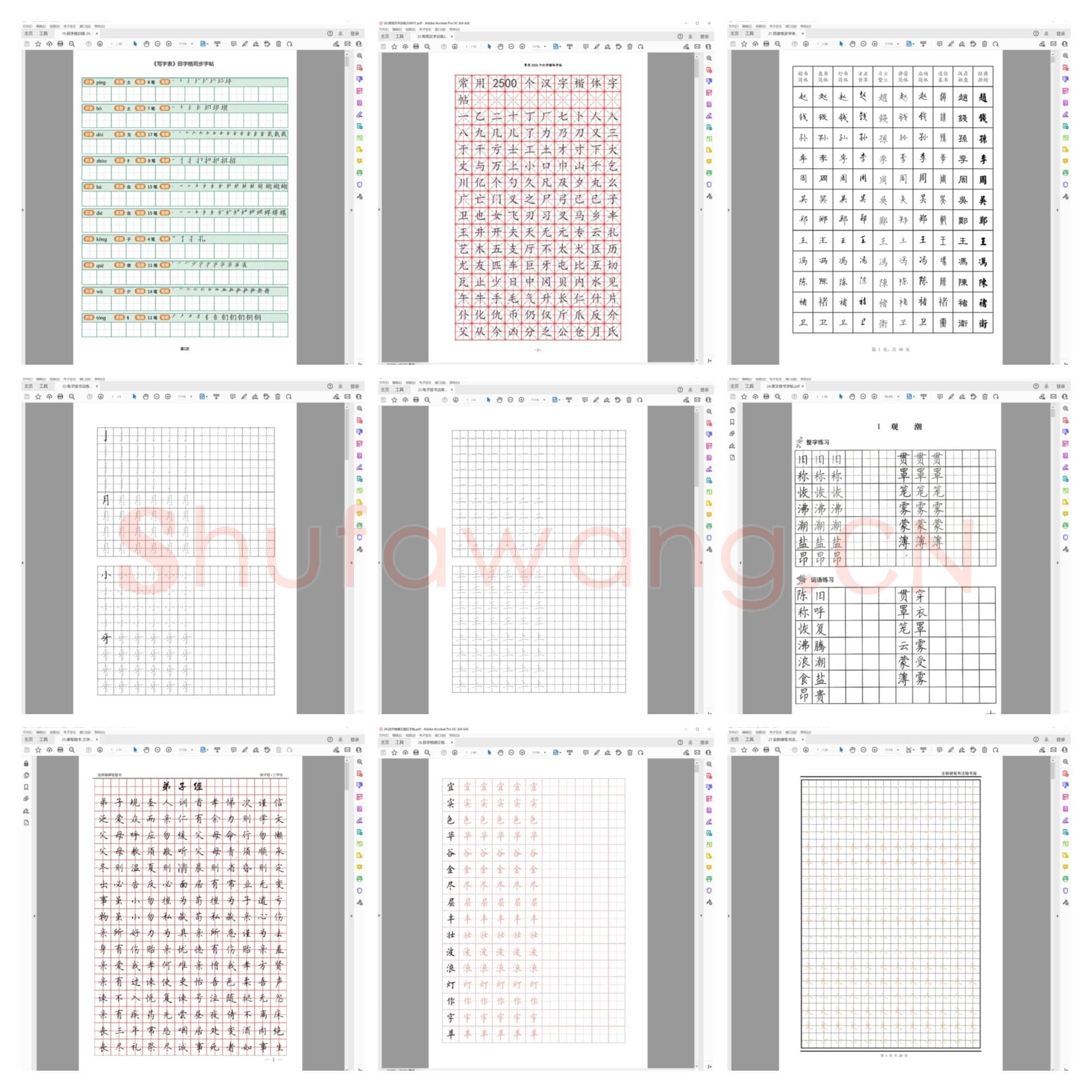 硬笔书法正楷练习字帖集锦共36套预览三