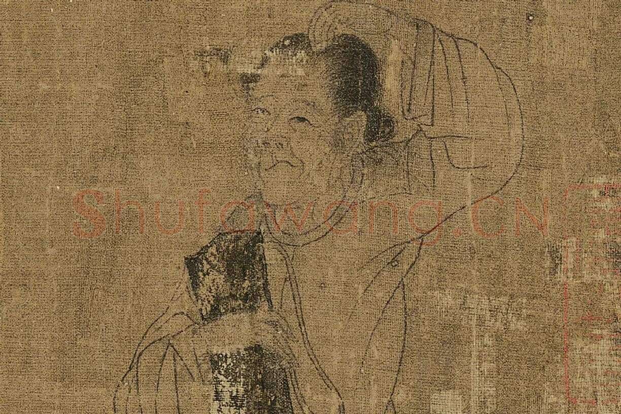 阎立本《萧翼赚兰亭图》(北宋摹·辽博本)高清大图局部细节 (3)