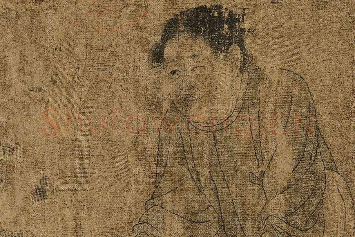 阎立本《萧翼赚兰亭图》(北宋摹·辽博本)高清大图局部细节 (4)