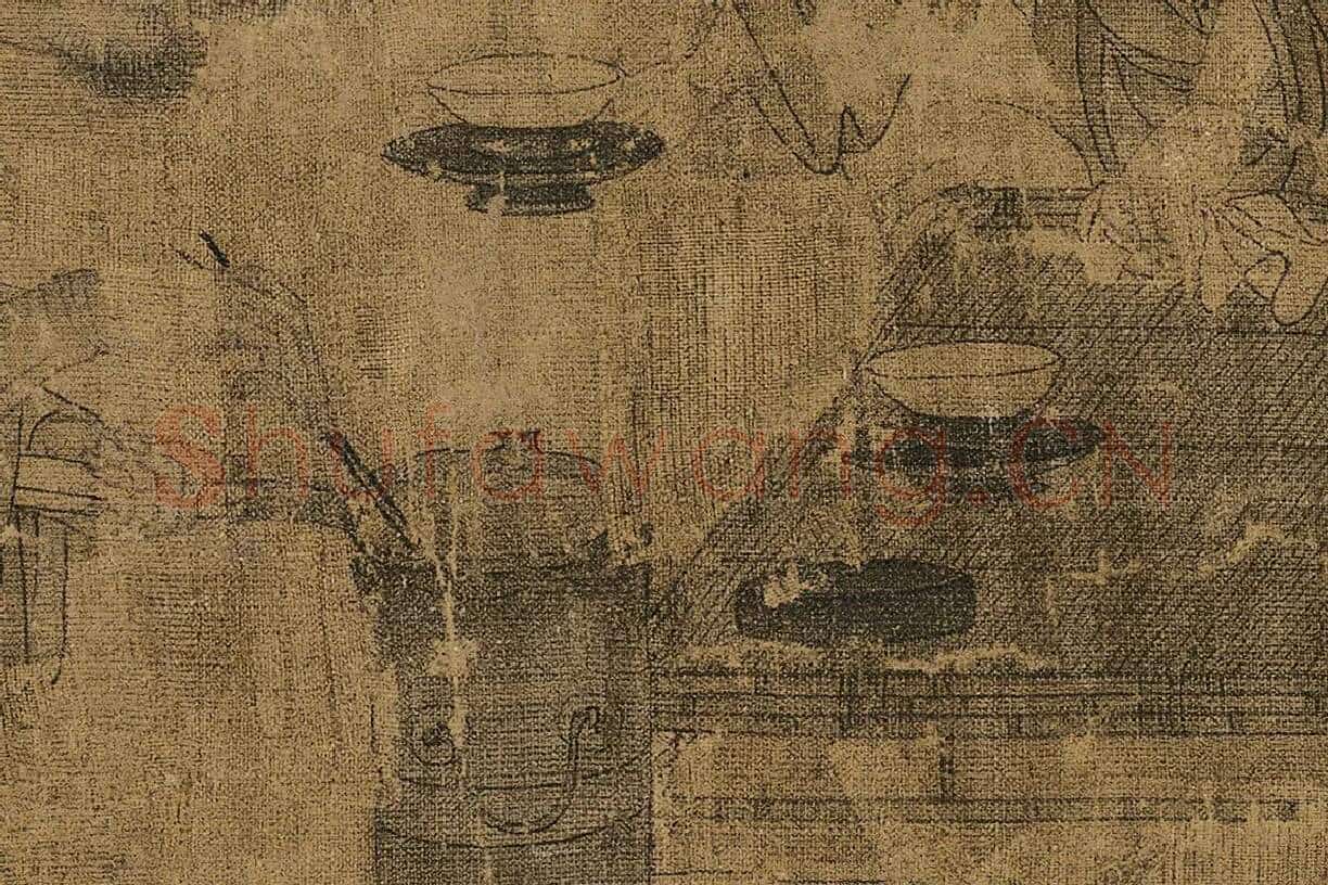 阎立本《萧翼赚兰亭图》(北宋摹·辽博本)高清大图局部细节 (6)