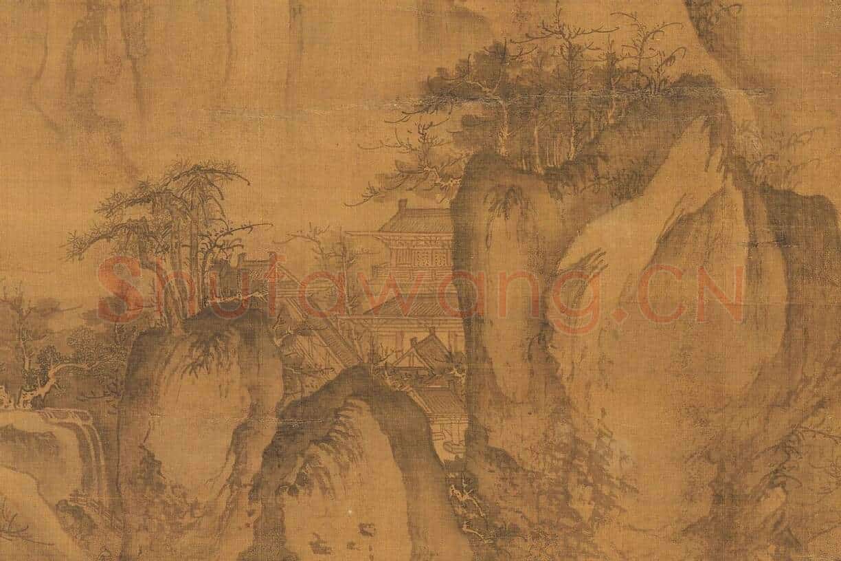 唐棣《仿郭熙秋山行旅图》局部 (2)