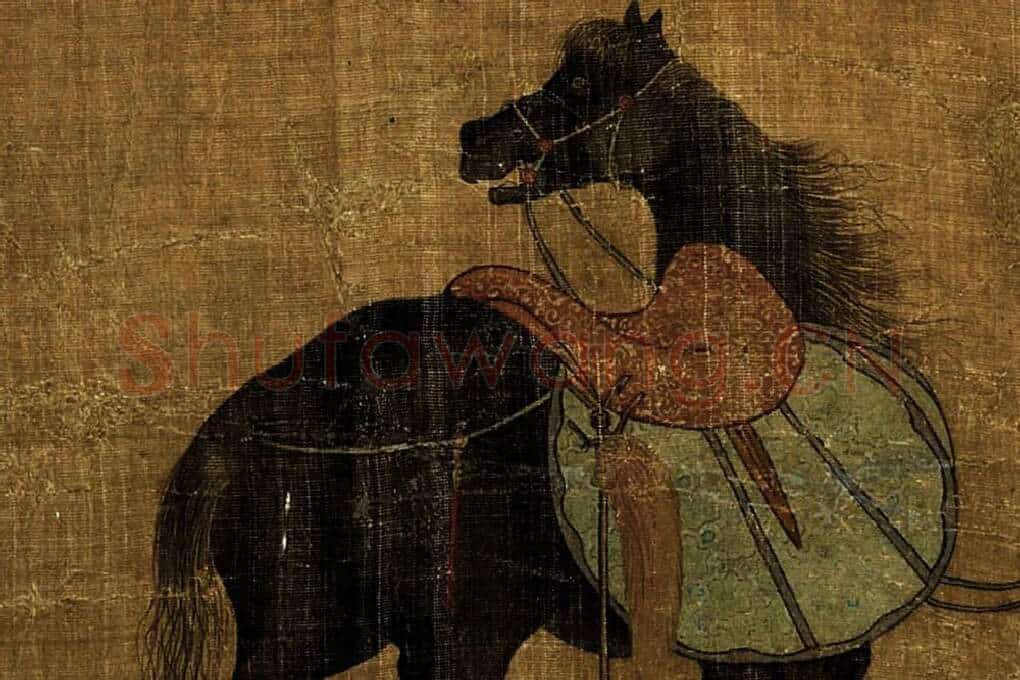 赵孟頫书画合璧《天马赋》局部 (1)