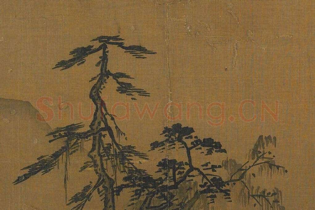 夏圭《寒溪垂钓图》局部 (3)