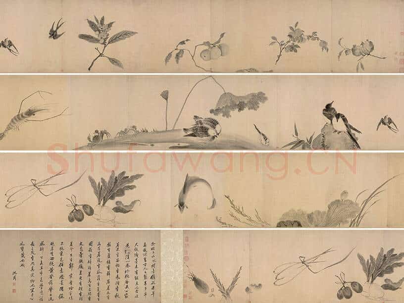 南宋·法常《水墨写生图》全卷