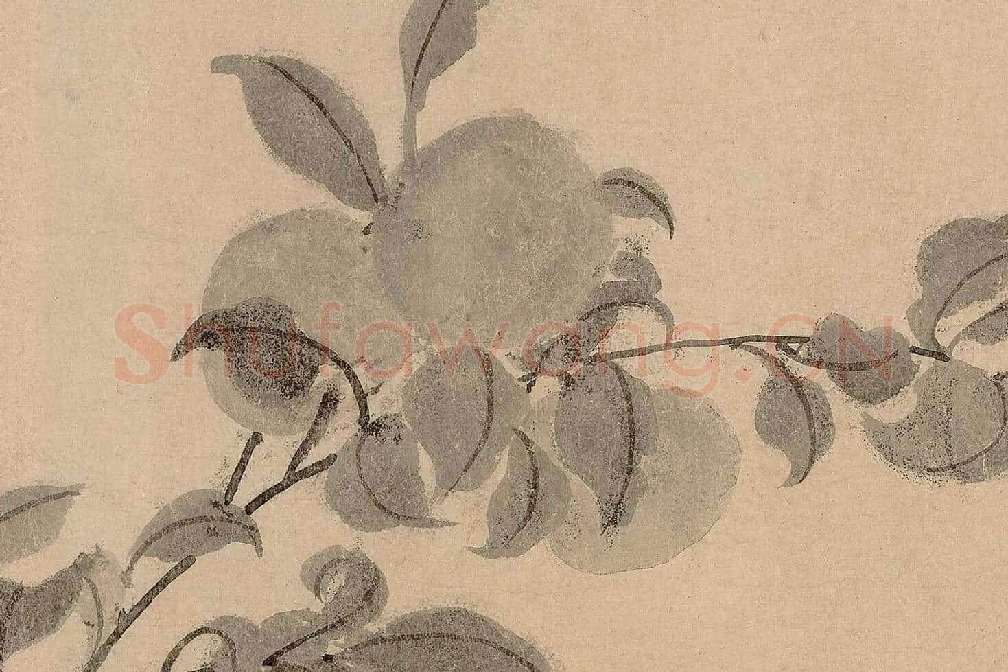 法常《水墨写生图卷》高清大图局部 (2)