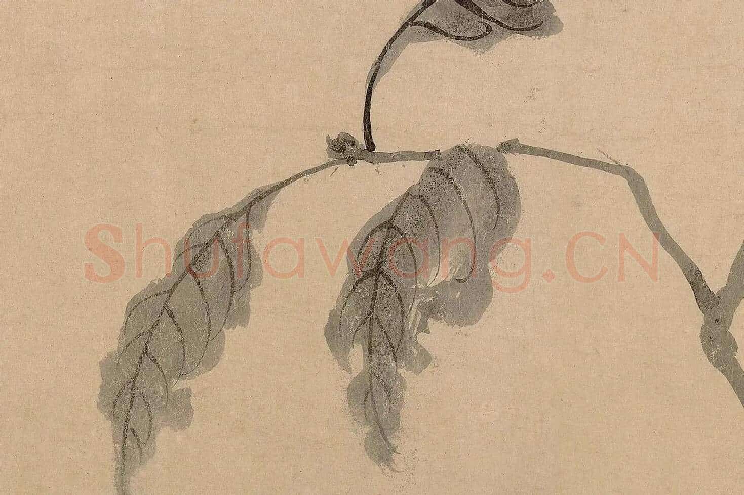 法常《水墨写生图卷》高清大图局部 (4)