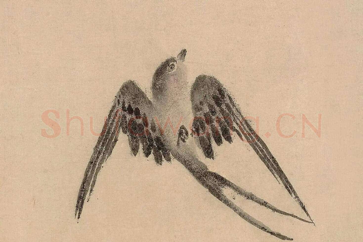 法常《水墨写生图卷》高清大图局部 (7)