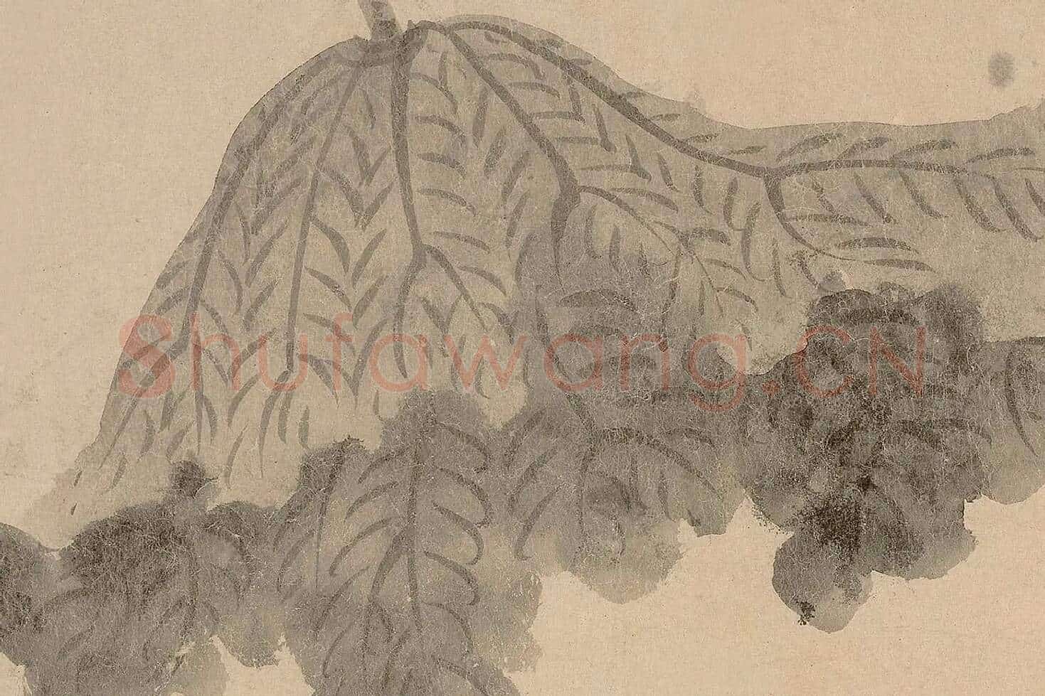 法常《水墨写生图卷》高清大图局部 (11)