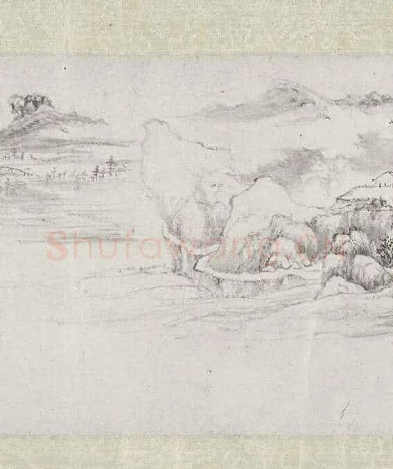 明云间十一家水墨山水画卷_09