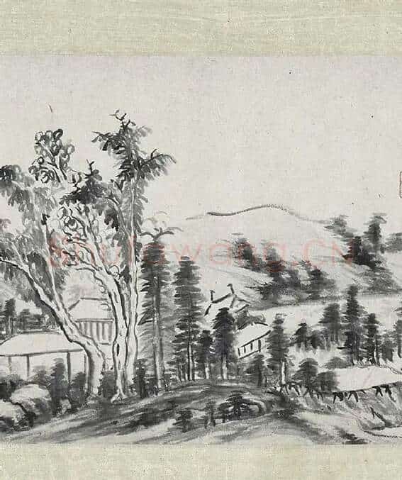 明云间十一家水墨山水画卷_18