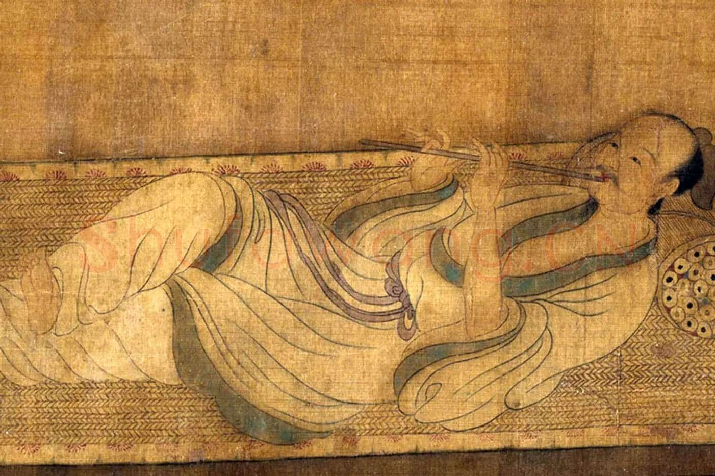 张萱人物画《明皇合乐图》局部 (2)