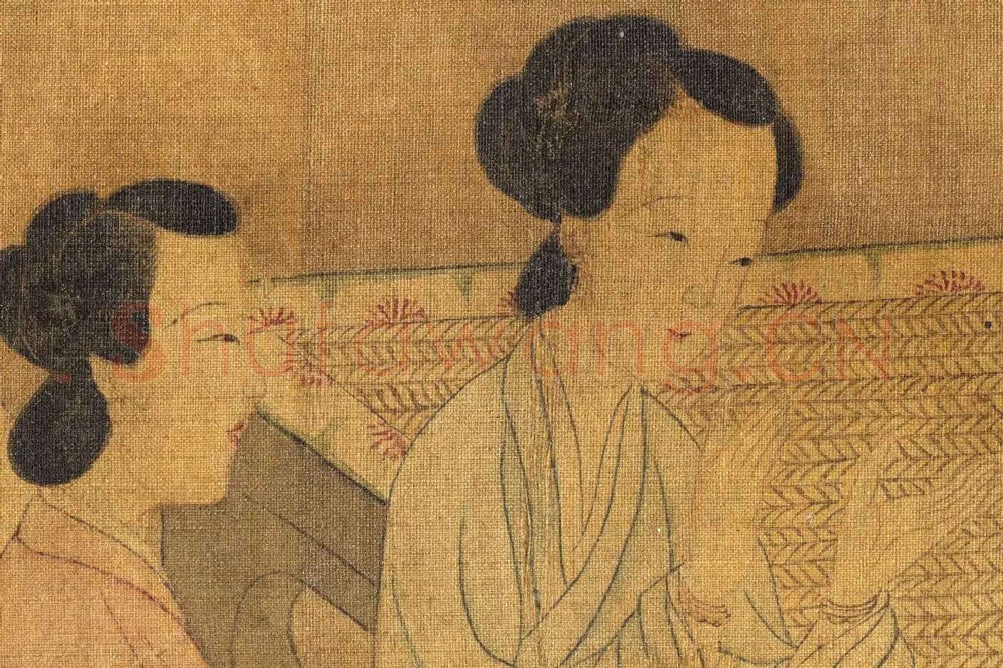 张萱人物画《明皇合乐图》局部 (4)