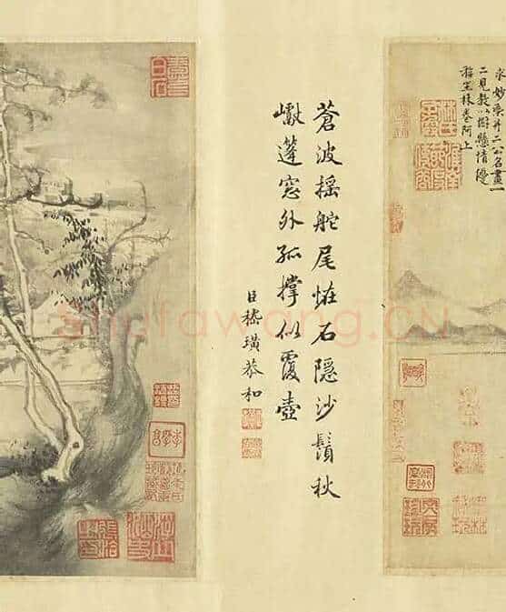 元人山水画集锦卷_04