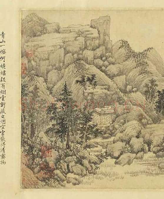 元人山水画集锦卷_11