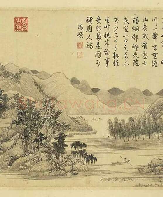 元人山水画集锦卷_12