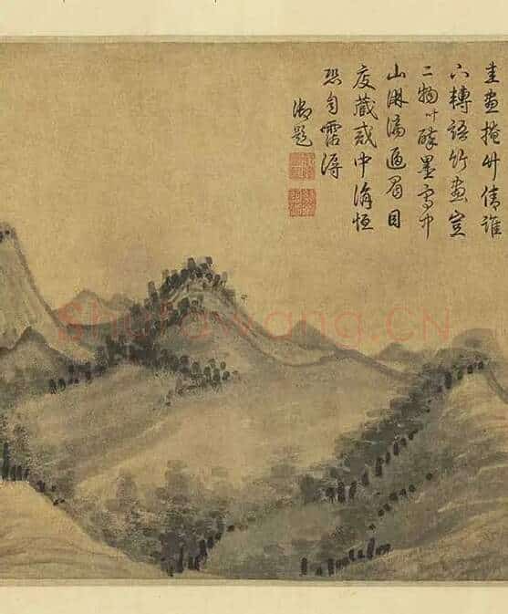 元人山水画集锦卷_18