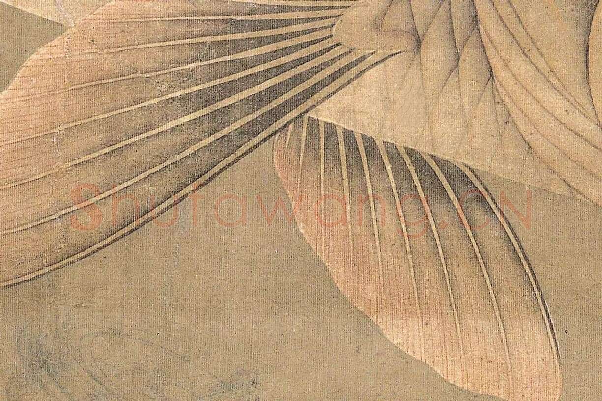 明代·缪辅《鱼藻图》高清大图局部细节 (3)