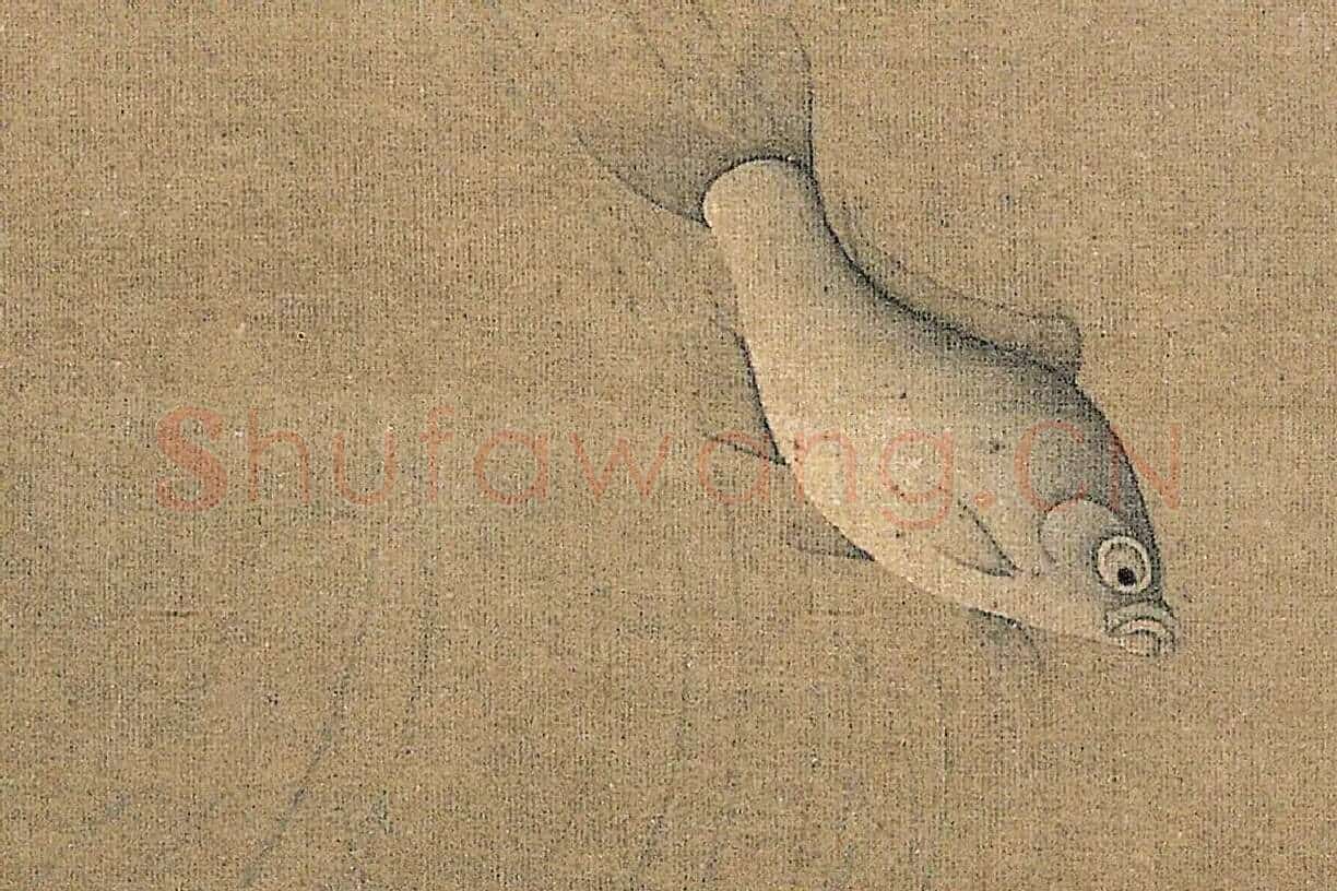 明代·缪辅《鱼藻图》高清大图局部细节 (10)