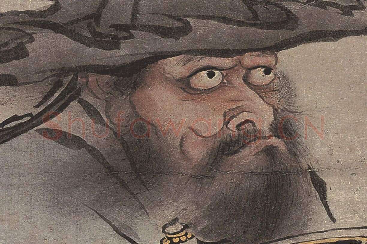 朱见深人物画《岁朝佳兆图》局部细节 (1)