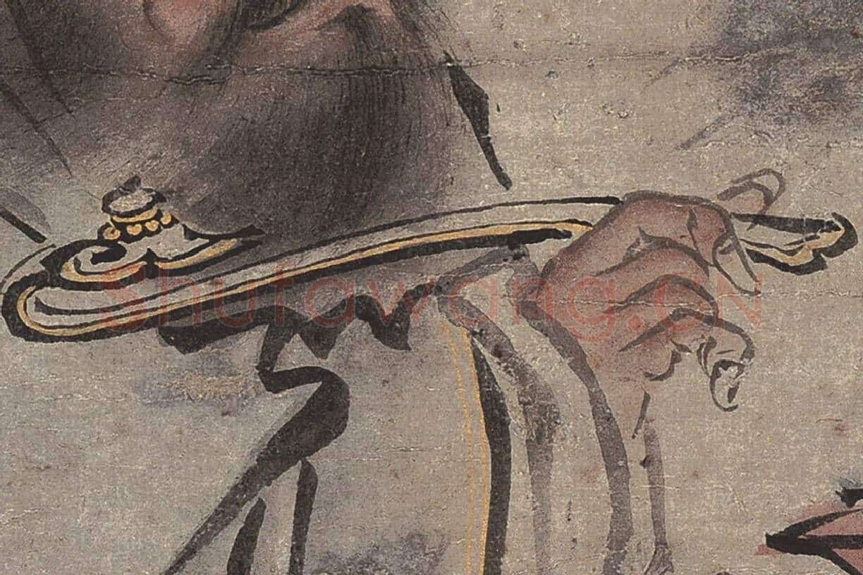 朱见深人物画《岁朝佳兆图》局部细节 (2)