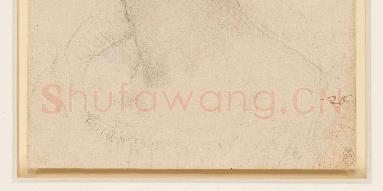 达·芬奇素描人物作品《一个卷发的年轻人头像》_03