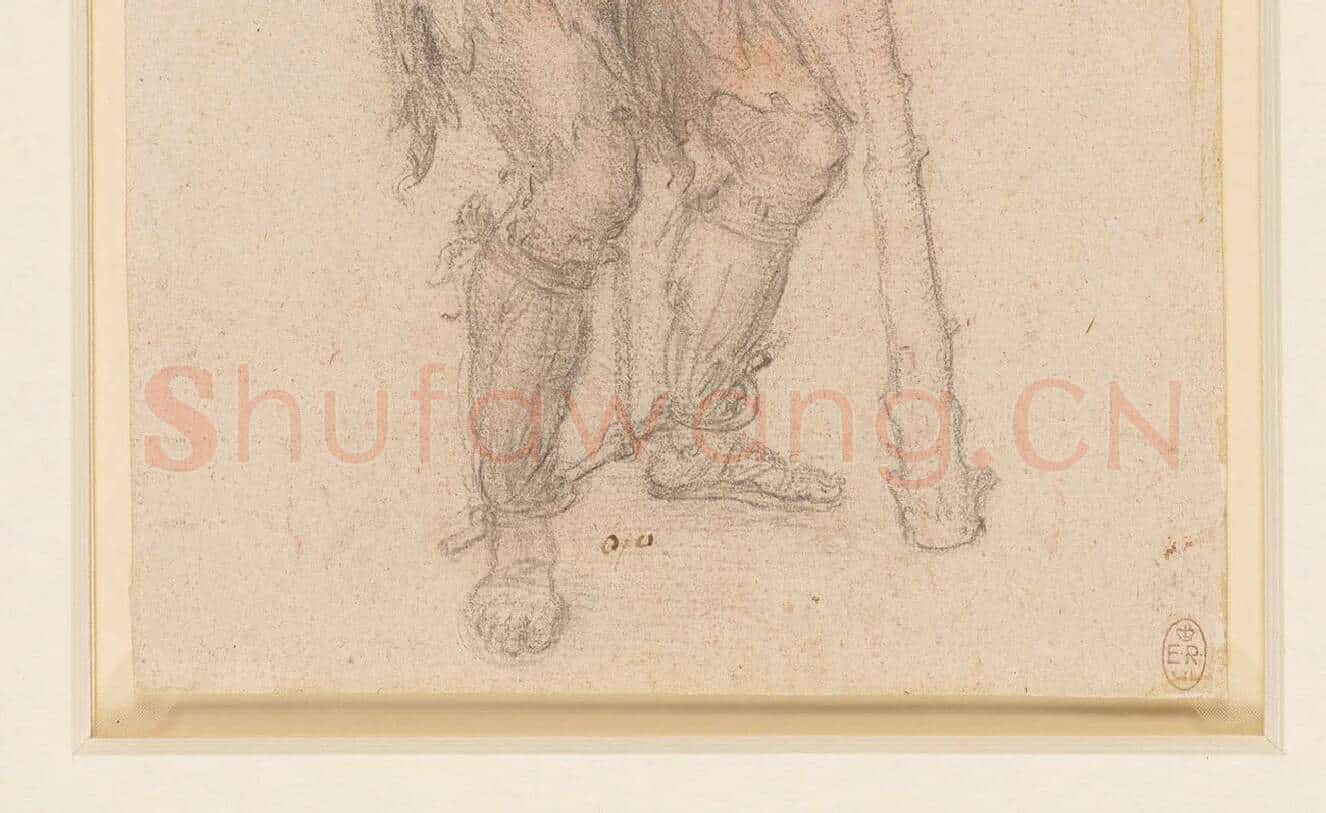 达·芬奇素描人物《对一个乞丐的衣着研究》_03