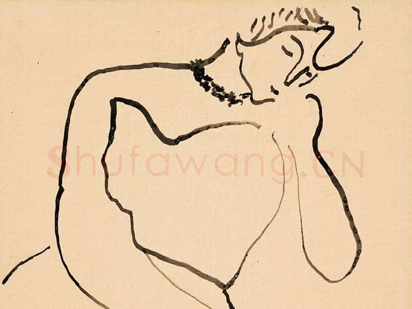 马蒂斯作品《俯身的女人》