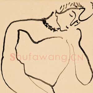马蒂斯作品《俯身的女人》