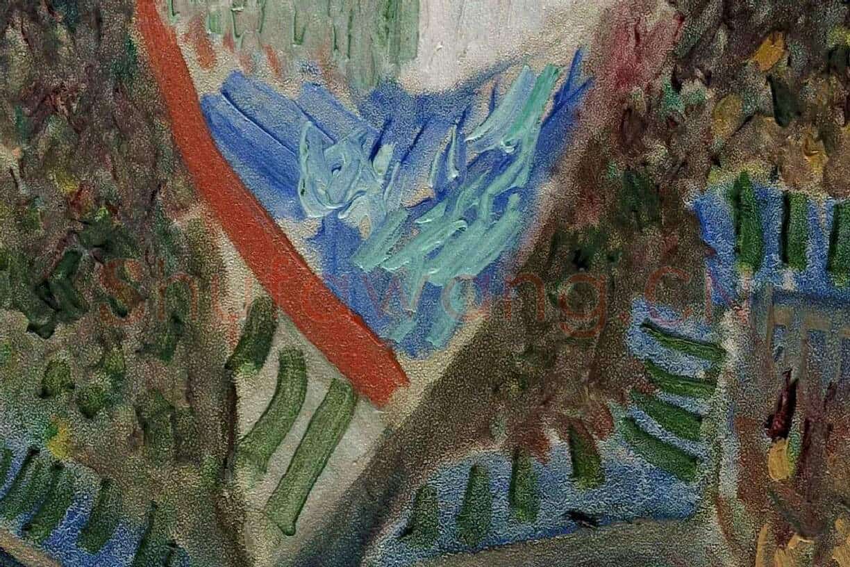 梵高作品《戴灰色毡帽的自画像》局部 (3)