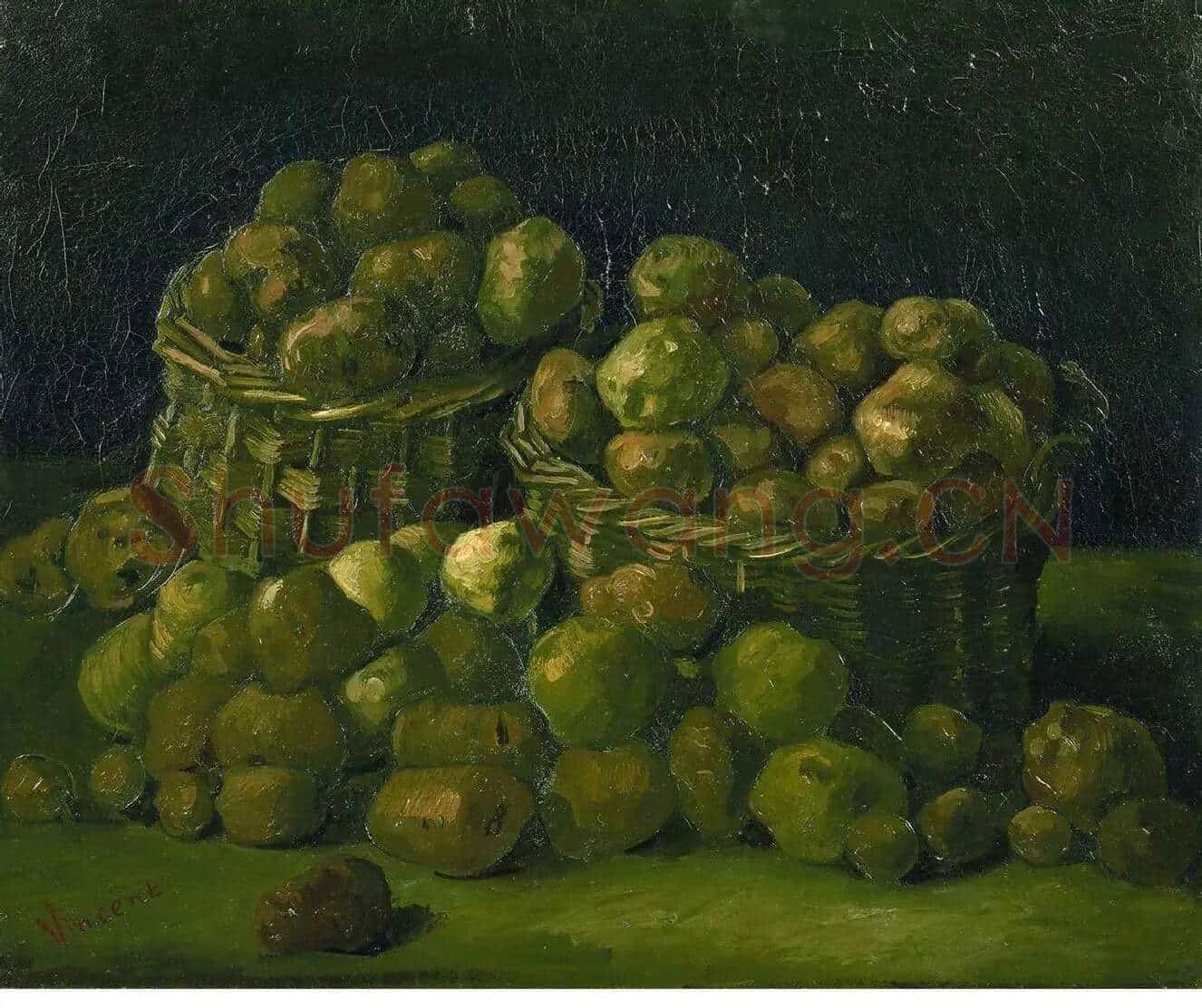 梵高油画静物《一篮土豆》_01