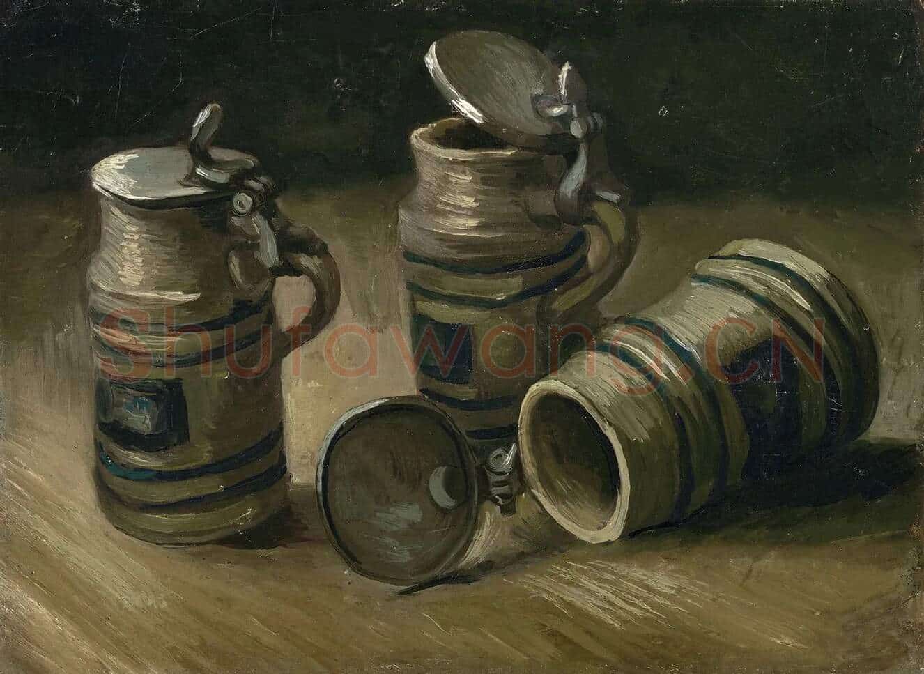 梵高静物画《啤酒罐》