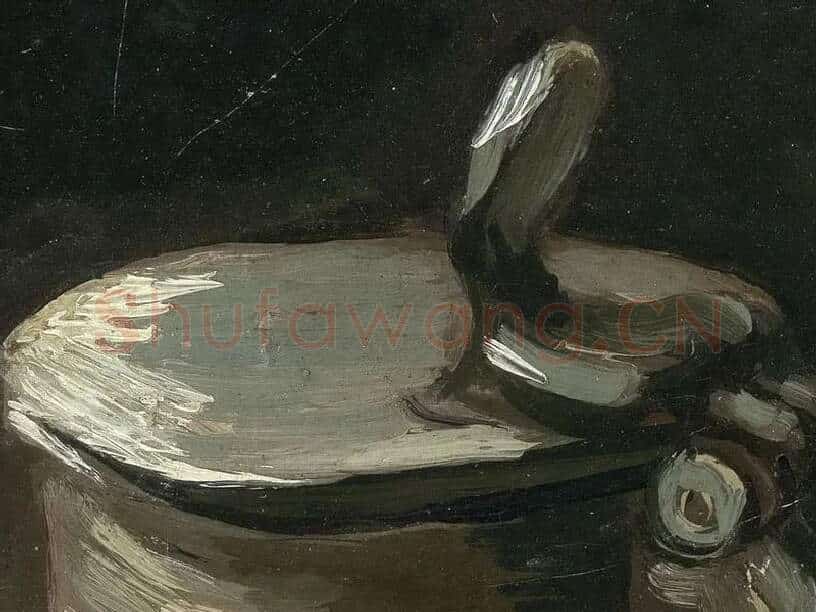 梵高静物画《啤酒罐》高清大图局部 (1)