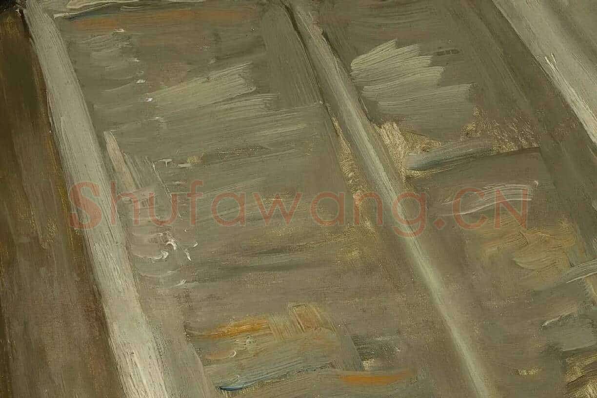 梵高静物油画《带圣经的静物》高清大图局部细节 (3)