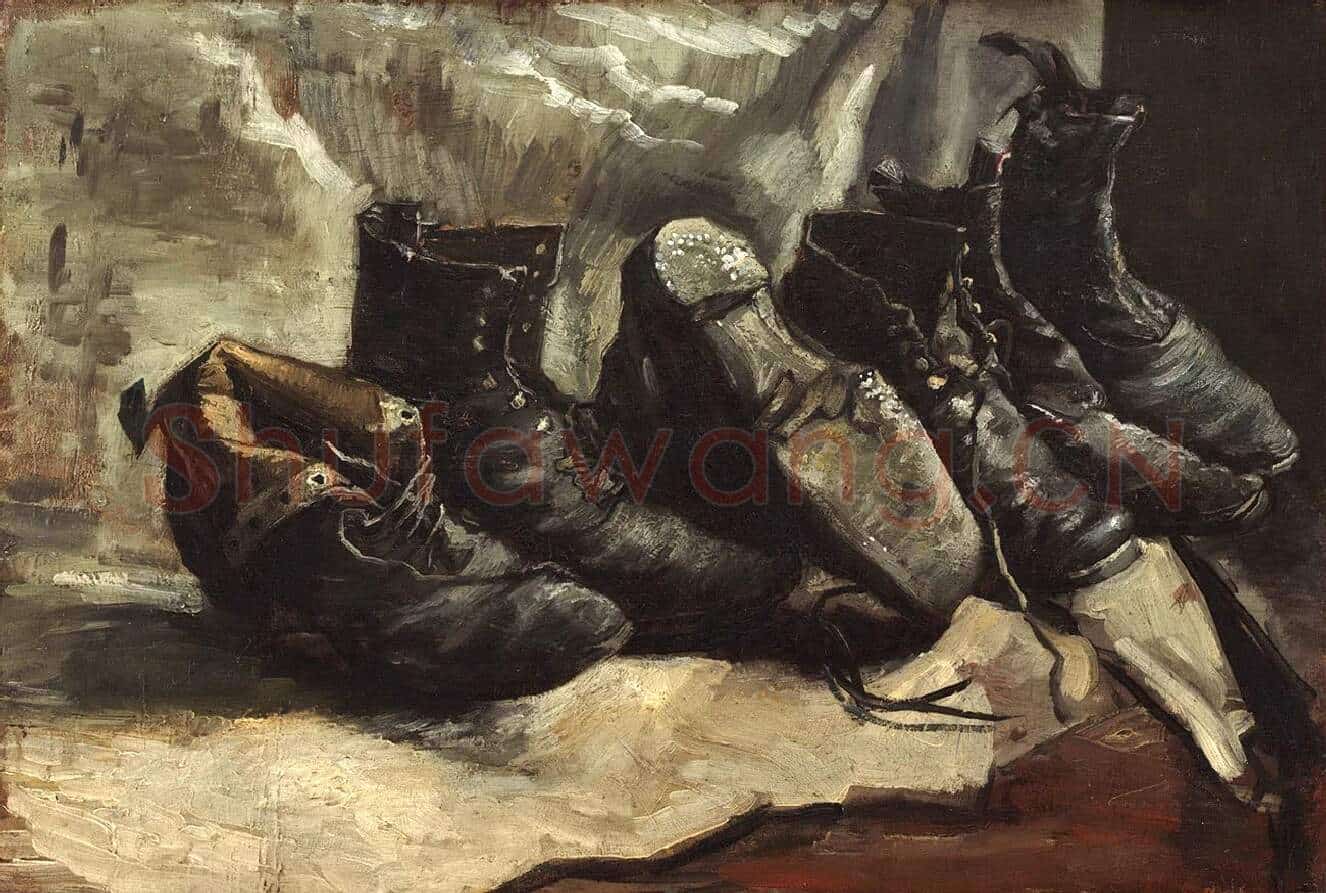 梵高静物画作品《三双鞋》