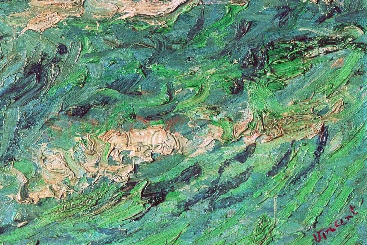 梵高油画海景《海上的帆船》局部 (3)