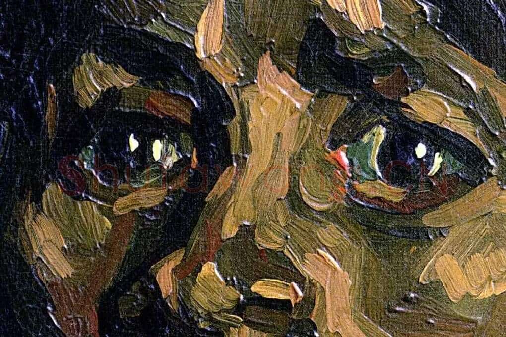 梵高头像作品《农妇》局部 (2)