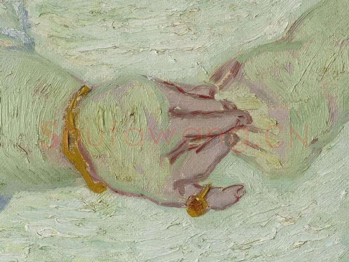梵高油画人物《婴儿肖像》局部 (3)