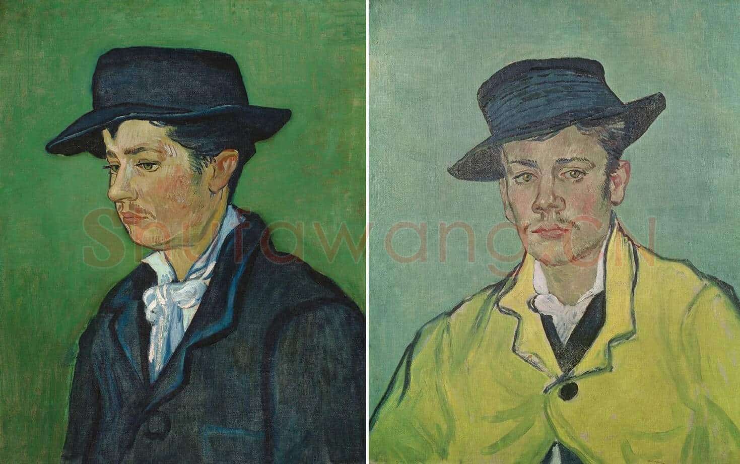 梵高油画人物作品《阿尔芒德·鲁林的肖像》