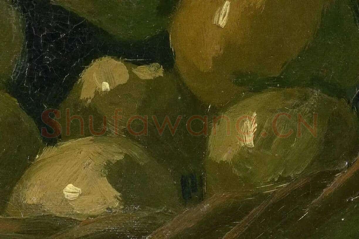 梵高作品《一篮苹果的静物》高清大图局部细节 (2)