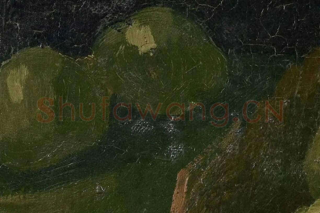 梵高作品《一篮苹果的静物》高清大图局部细节 (5)
