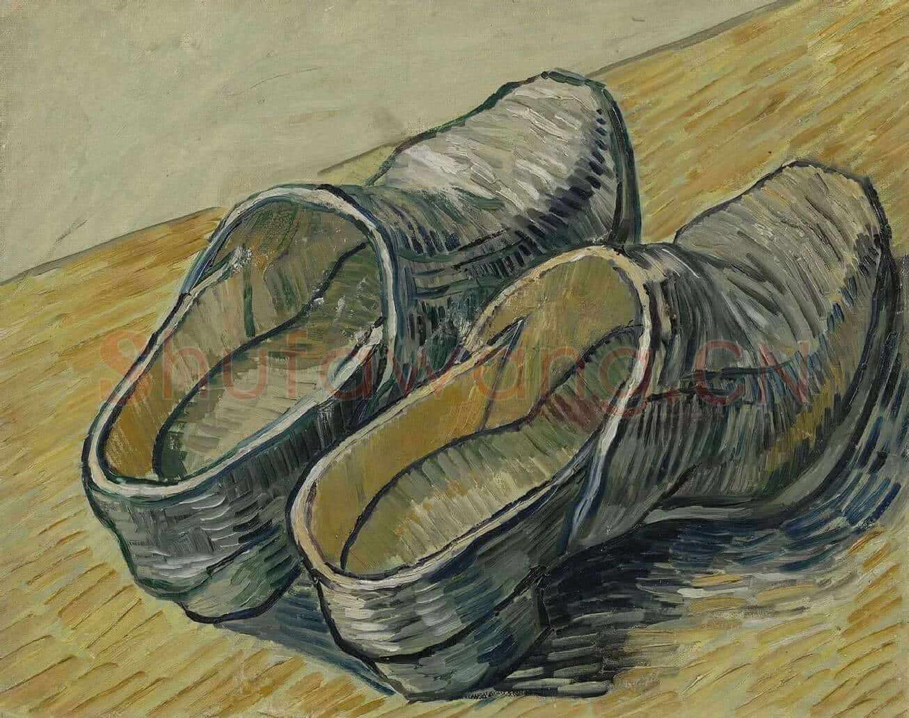 梵高油画静物《一双皮鞋》